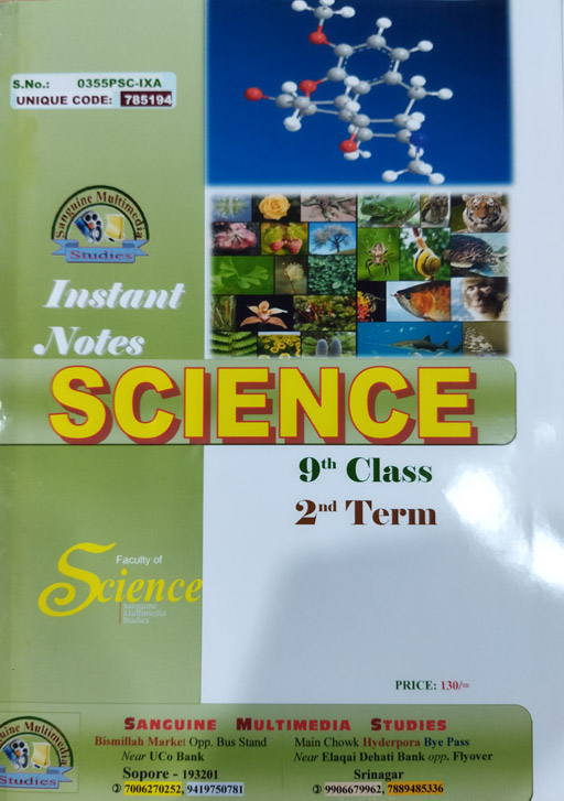 Instant Notes Science Term 2nd Class 9th